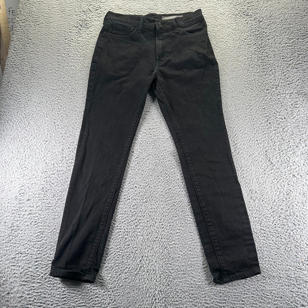 H&M Jeans Mens 30x30 Black Cotton Denim Straight Leg Workwear Dark Wash Stretch